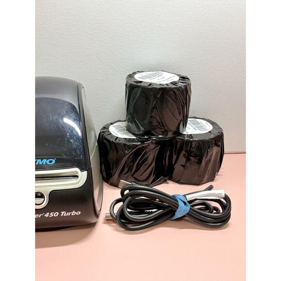 Dymo 450 Turbo LabelWriter Thermal Label Printer 1750283 with Cables & Labels - Picture 3 of 6